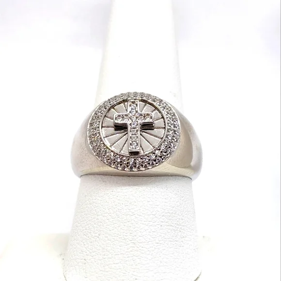 Brand New Sterling Silver 925 Cross Ring - Picture 1 of 4